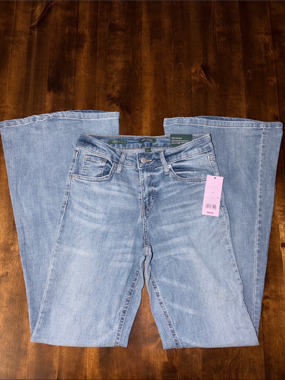 wild fable Women’s Light Blue Mid Rise Flare Jeans High Stretch NWT 4/32 inseam